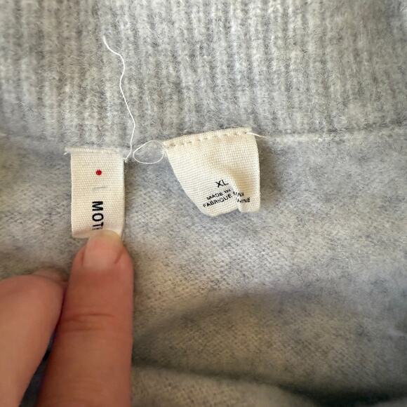 Anthropologie Moth Cashmere Grey Cowl Neck Long Sleeve Soft Sweater sz XL - Picture 6 of 6